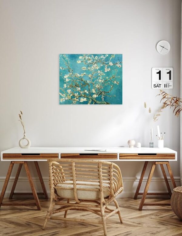 Almond Blossom Tree - Vincent Van Gogh Art Reproduction. Giclee Canvas Prints Wall Art for Home Decor 20x16 - Image 3