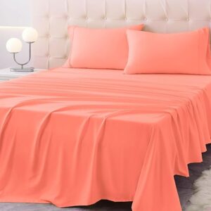 Twin Size Bed Sheet Set - 3 Piece Soft Microfiber Sheets with Deep Pockets, Cooling Technology, and Wrinkle-Free Pillowcase. Hotel-Quality, Durable Bedding, Desert Flower